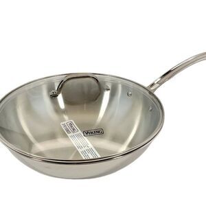 Viking 3-Ply Bonded Stainless Steel w/Aluminum Core 4.9QT Wok w/Lid